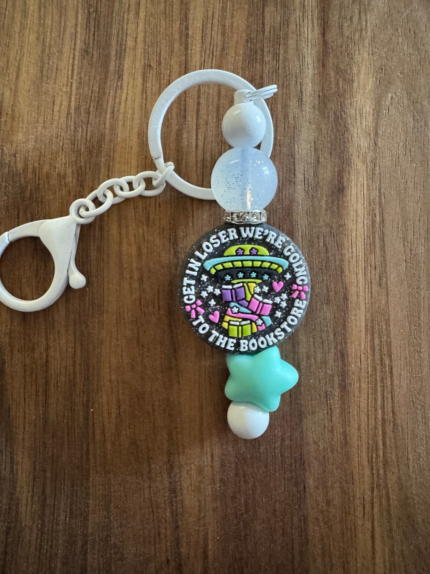 Get in Loser We Are Going to the Bookstore Keychain