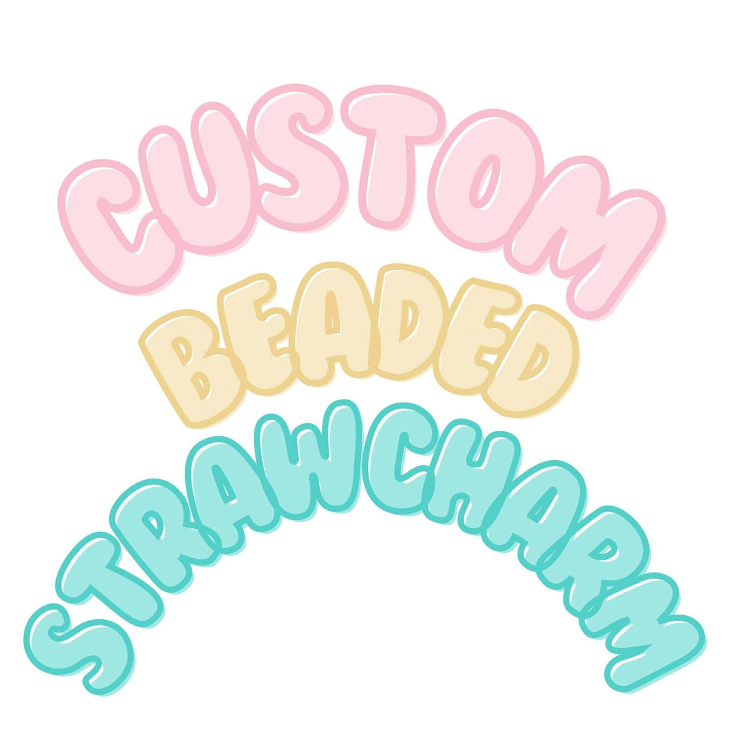Custom Beaded Straw Charm