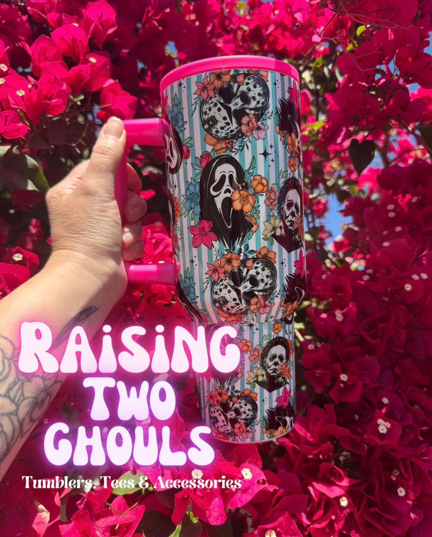 Floral Horror 40 oz Leak Proof Lid