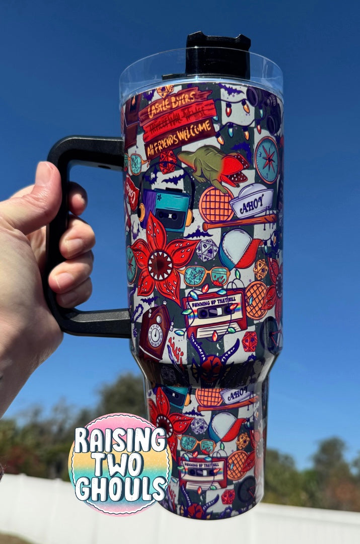 Checkered Stranger 40 Oz Tumbler