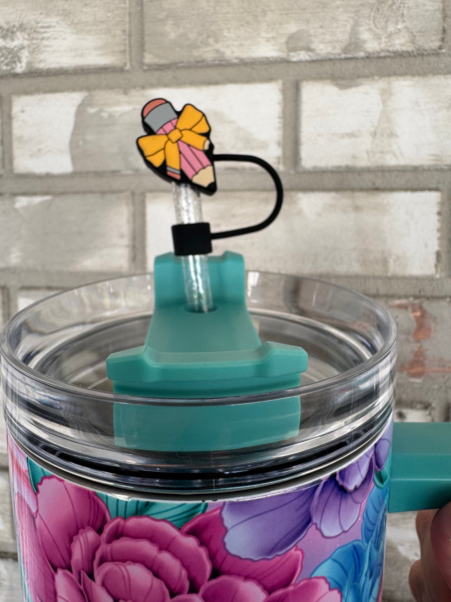 Pencil Bow Straw Topper