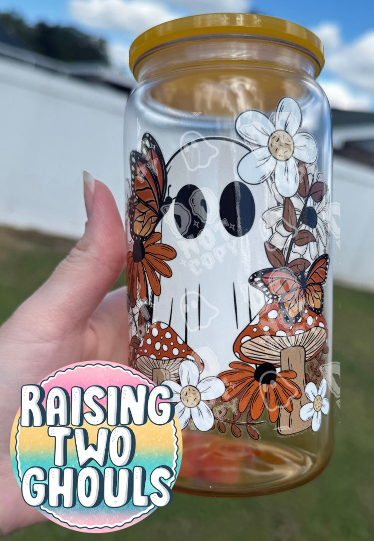Fall Ghostie Acrylic Can