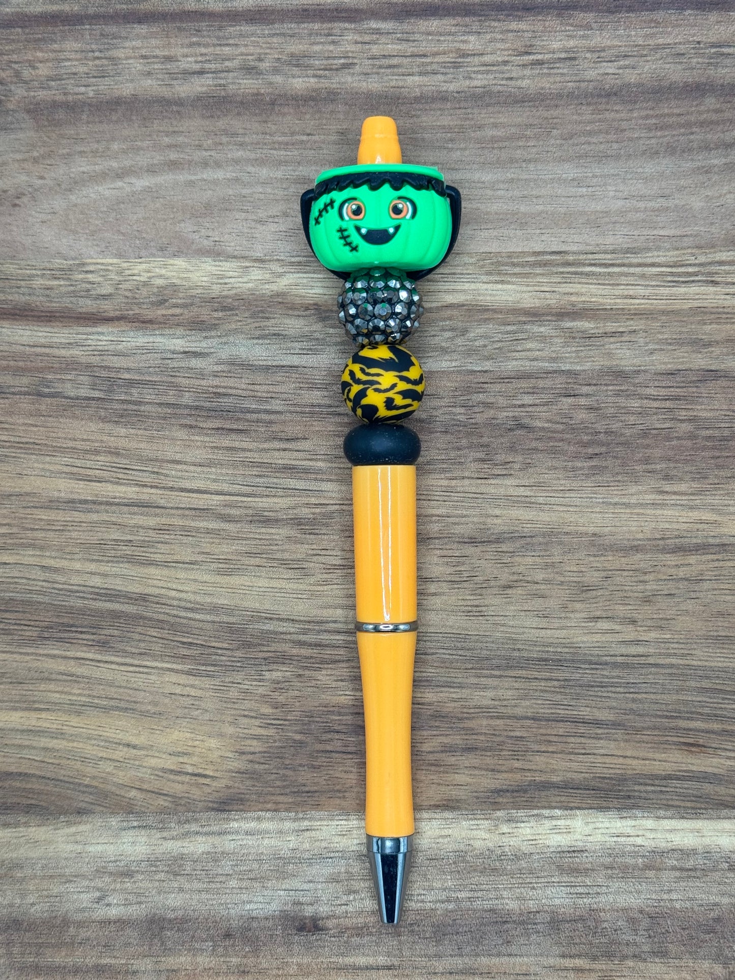 Green Franken Bucket Beaded Pen