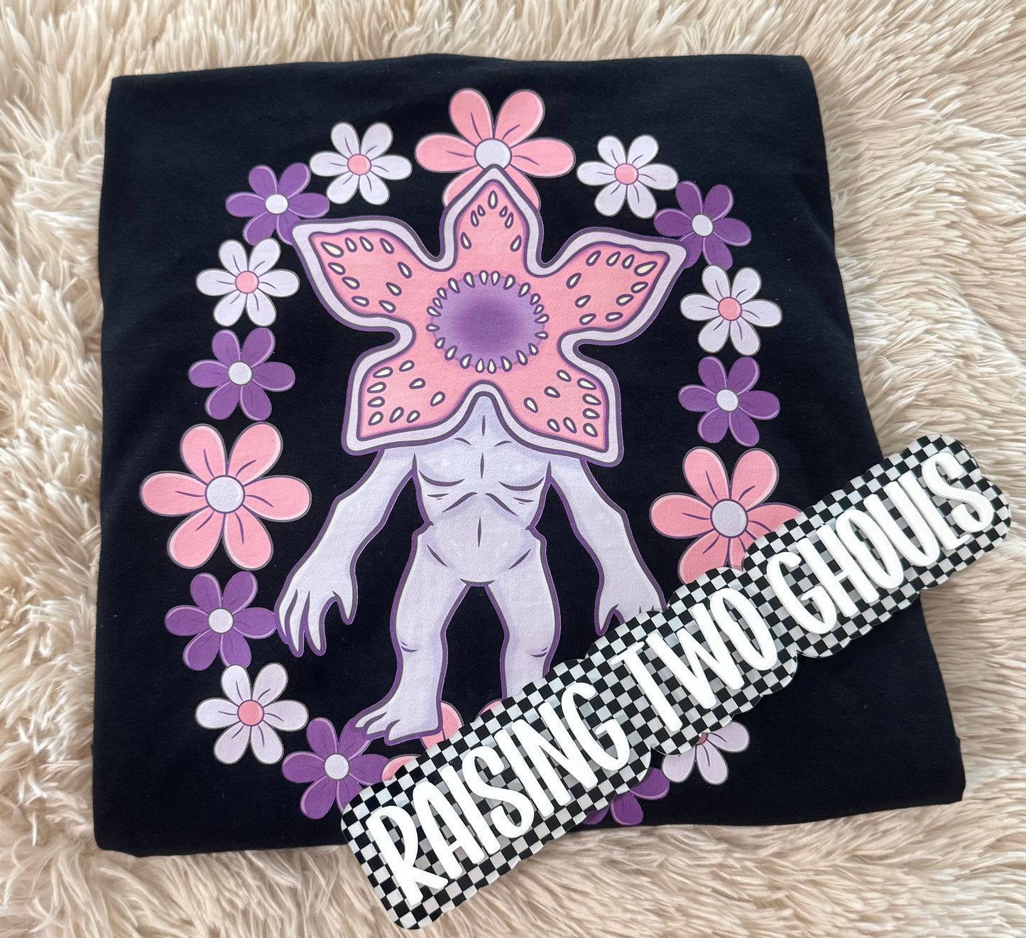 Flower Demo Tee on Black