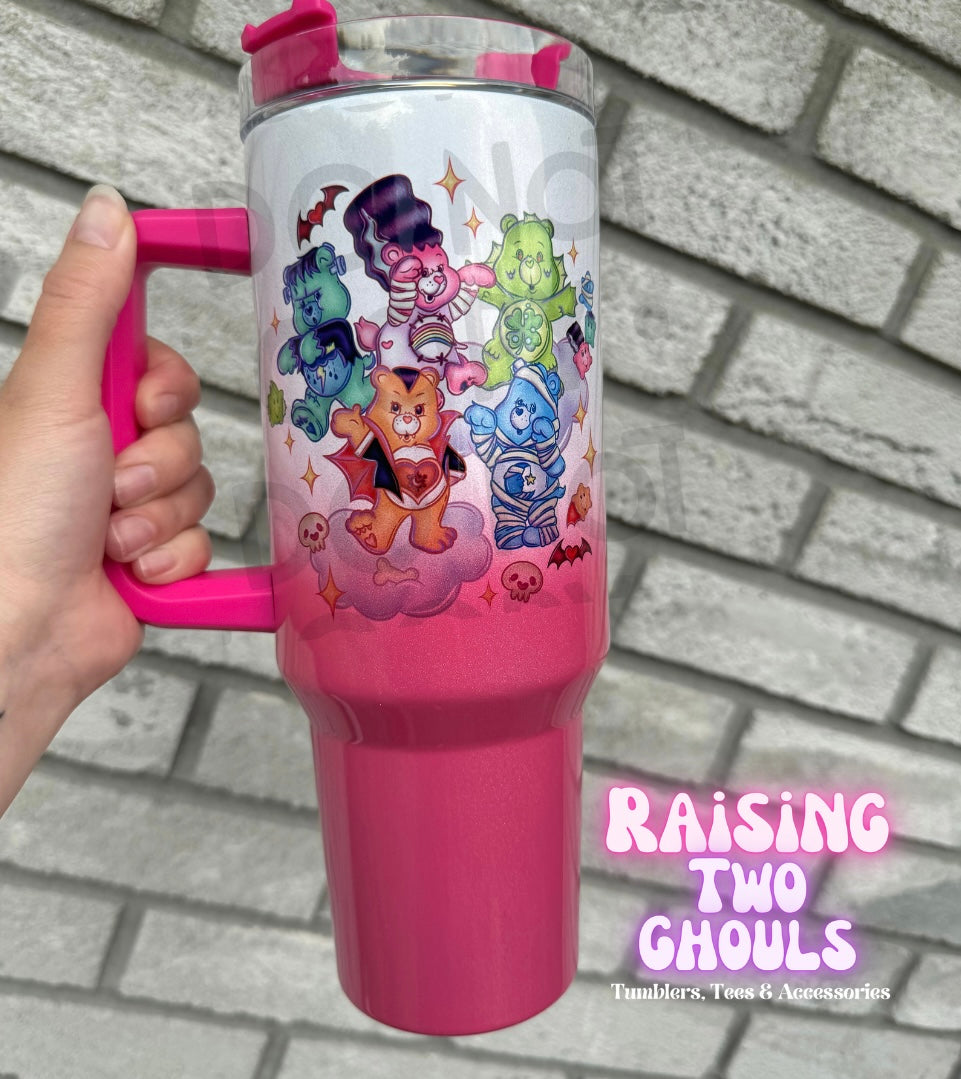 Scare Bears Pink Ombre 40 oz