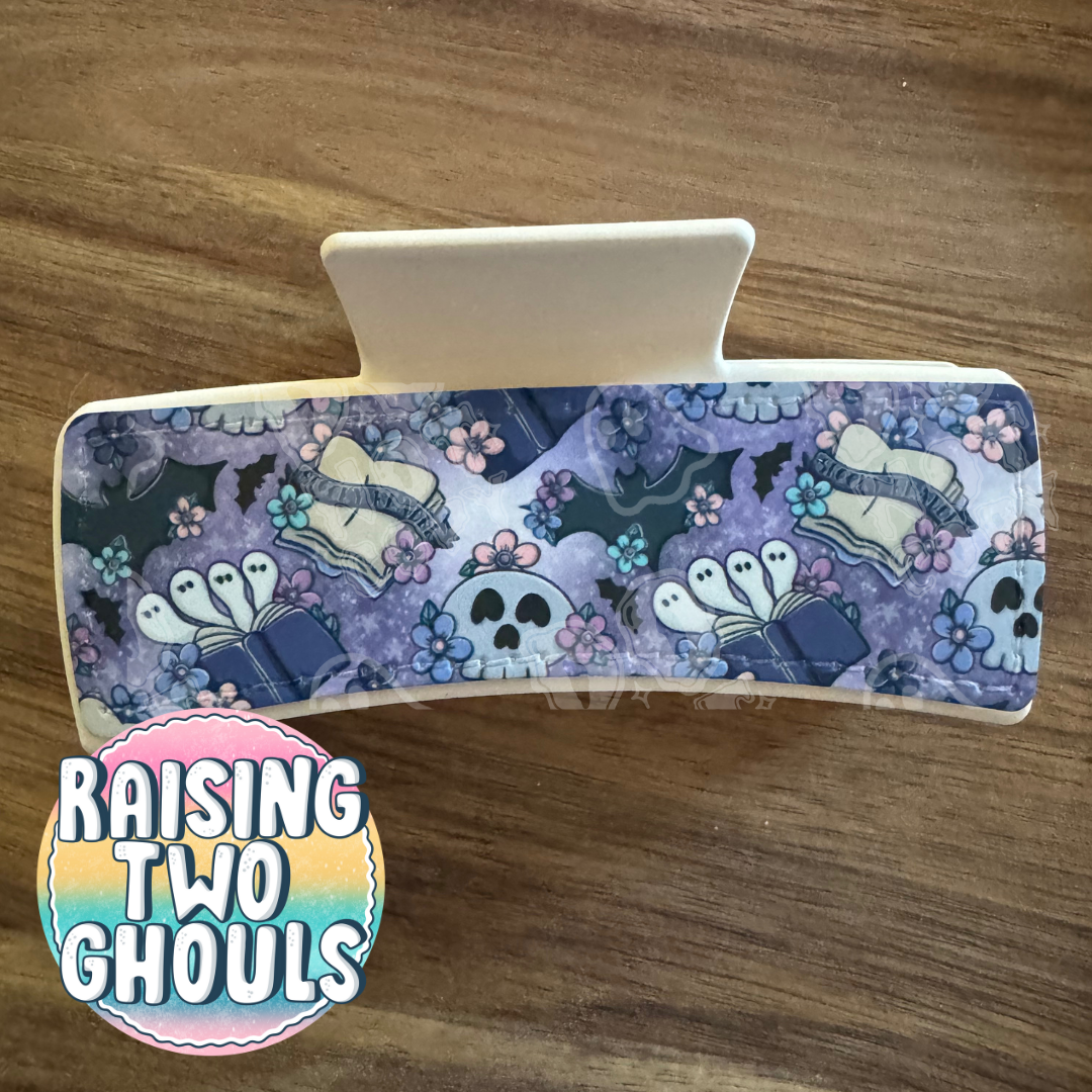 Spooky Books Claw Clip