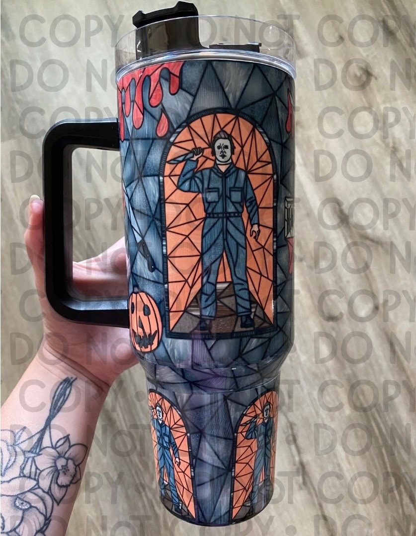MMyers Stained Glass Full Wrap 40 oz Tumbler