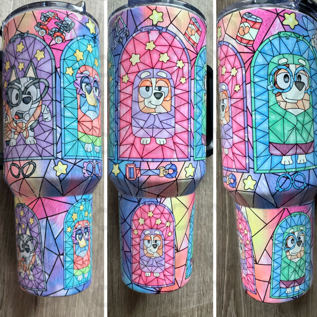 Granny Pups Full Wrap 40 oz Tumbler