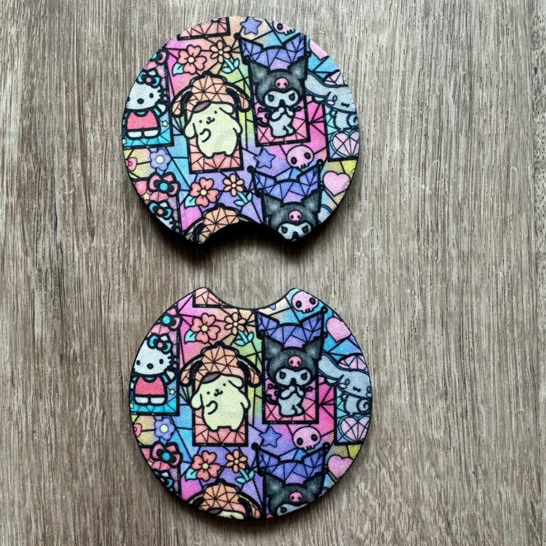 HK Stained Glass Car Coasters