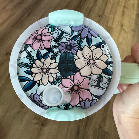 Floral Helmet  40 oz Topper