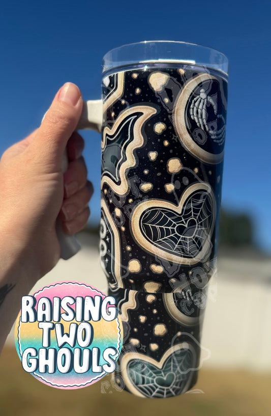 *FLAWED** SEE PICS*Spooky Cookie 30 oz Shimmer Tumbler (Copy)