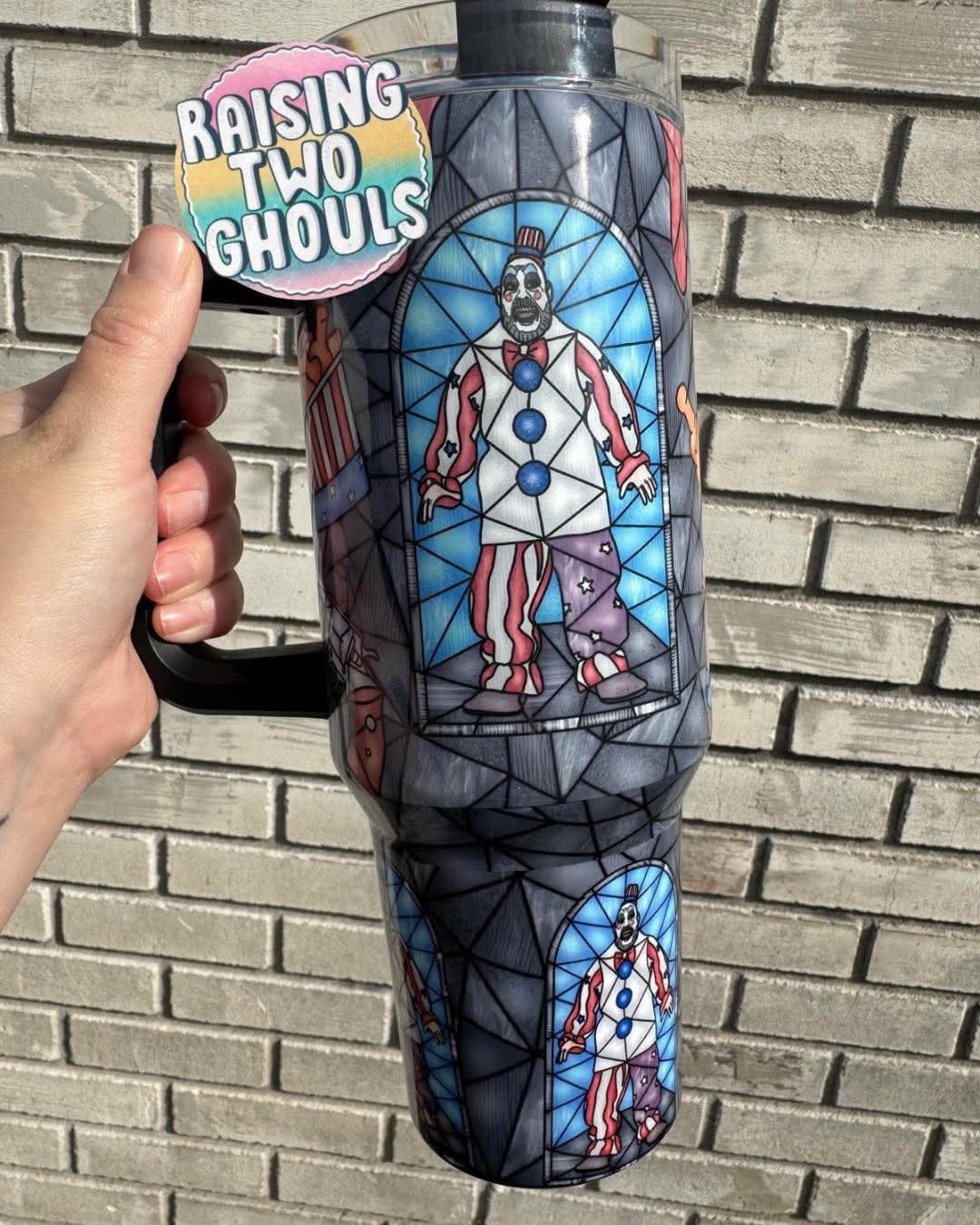 * FLAWED SEE PICS* Captain Stained Glass 40 Oz Tumbler