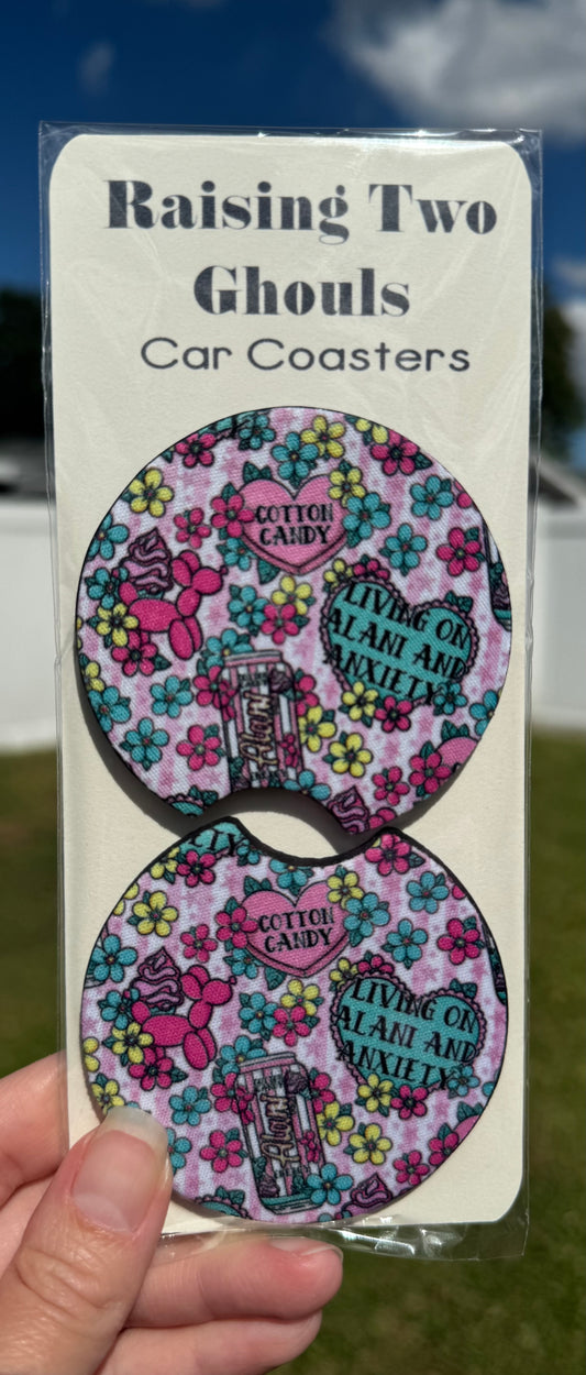 Alani and Anxiety Car Coasters