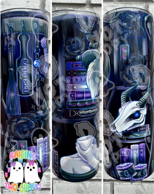 Dark Bookshelf Tumbler 20 oz
