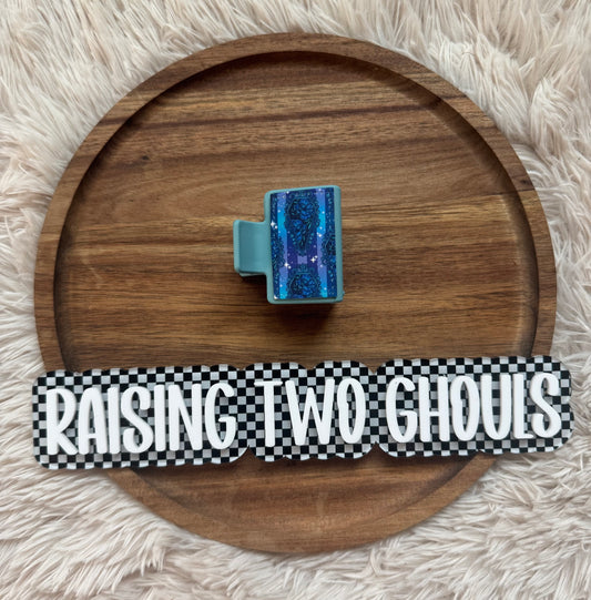 Floral Coffin Claw Clip