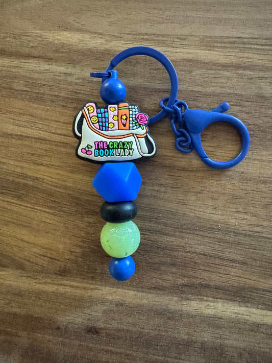 Crazy Book Lady  Keychain