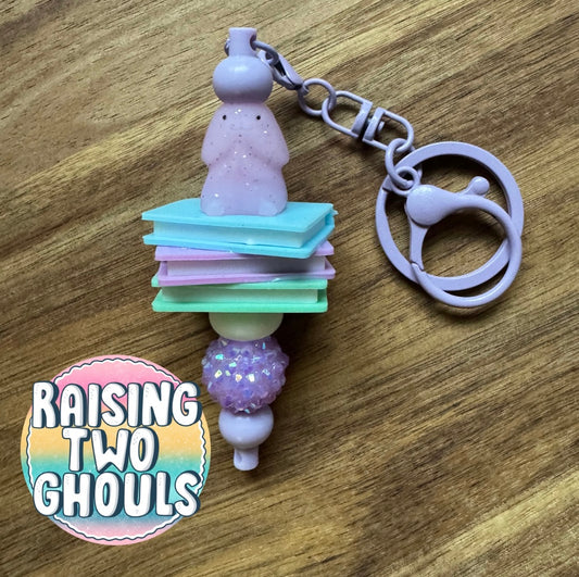 Purple Glitter Richard Keychain