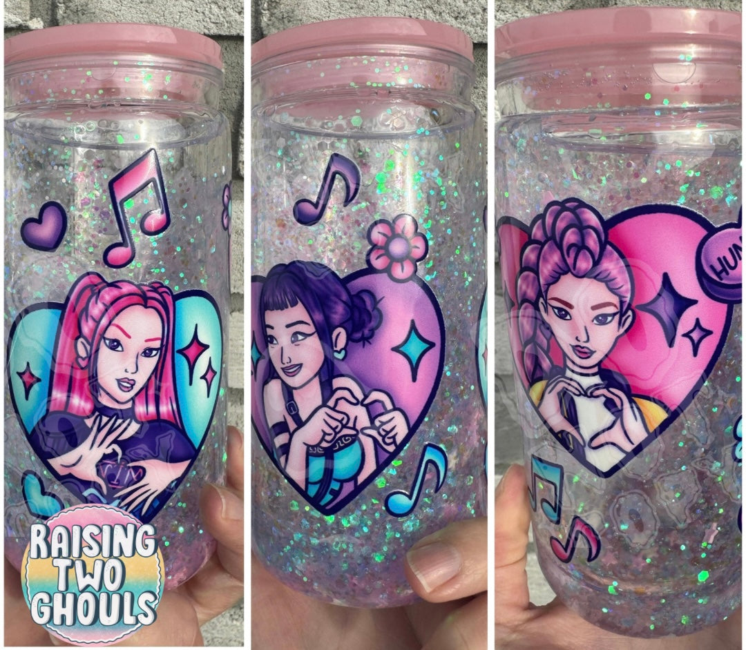 Kpop Hearts Acrylic Tumbler