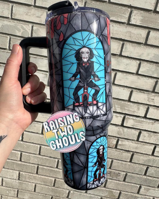 *FLAWED SEE PICS* Billy Stained Glass 40 Oz Tumbler
