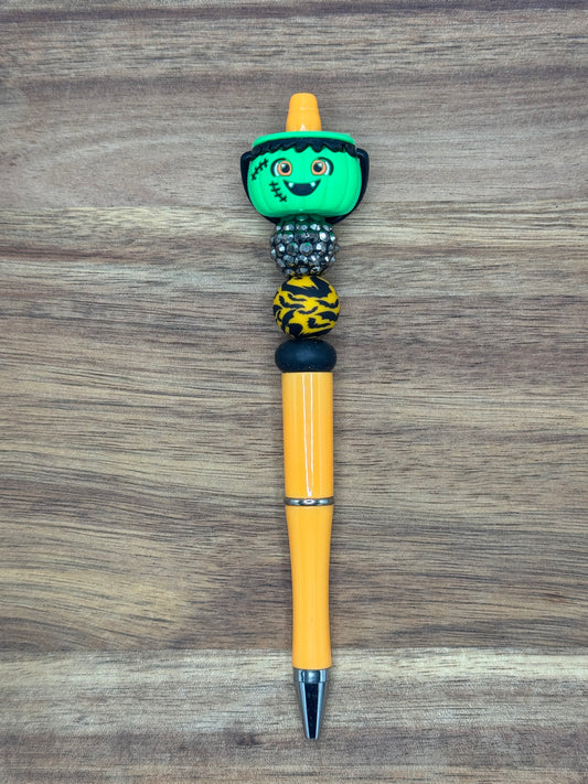 Green Franken Bucket Beaded Pen