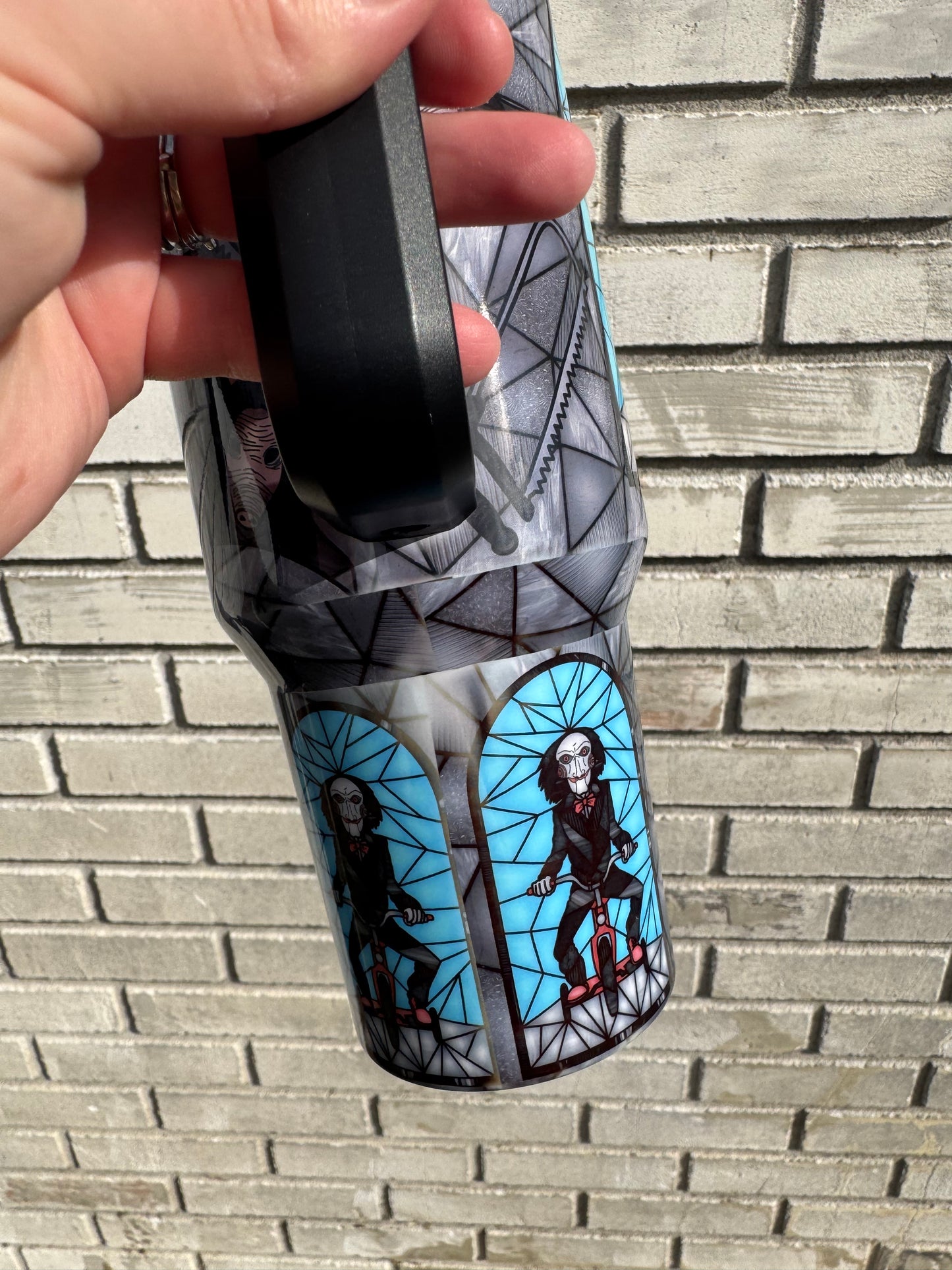 *FLAWED SEE PICS* Billy Stained Glass 40 Oz Tumbler
