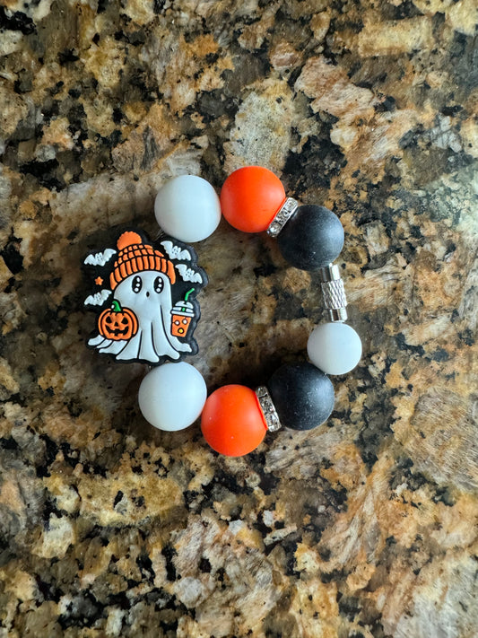 Pumpkin Ghost Handle Charm