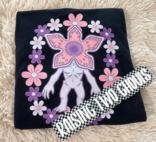 Flower Demo Tee on Black