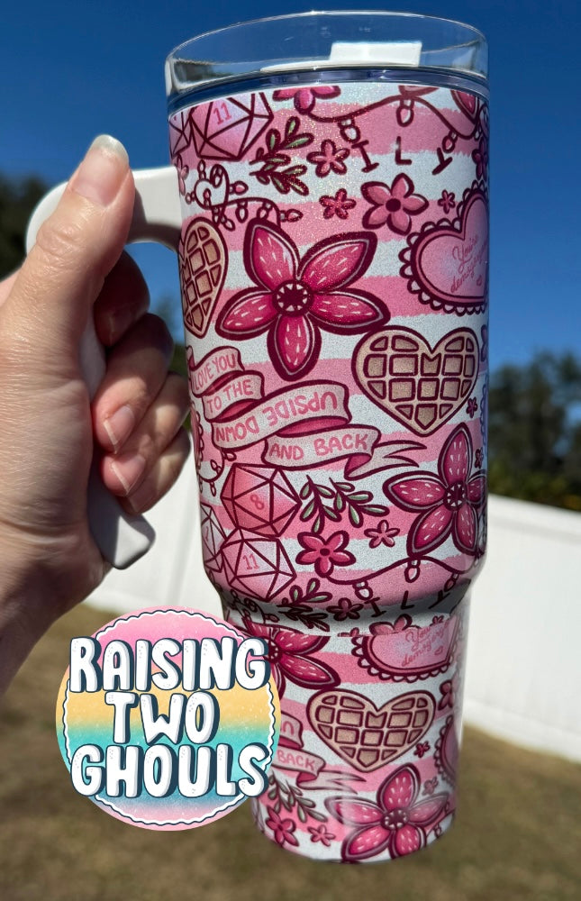 Love you to the Upside Down ST 30 oz Shimmer Tumbler