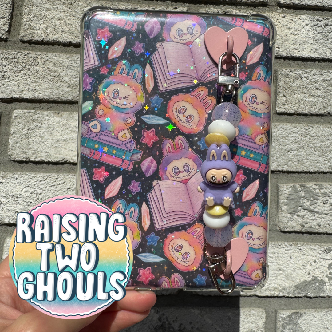 Labubu Reading Reading Labubu Kindle Insert – Raising Two Ghouls