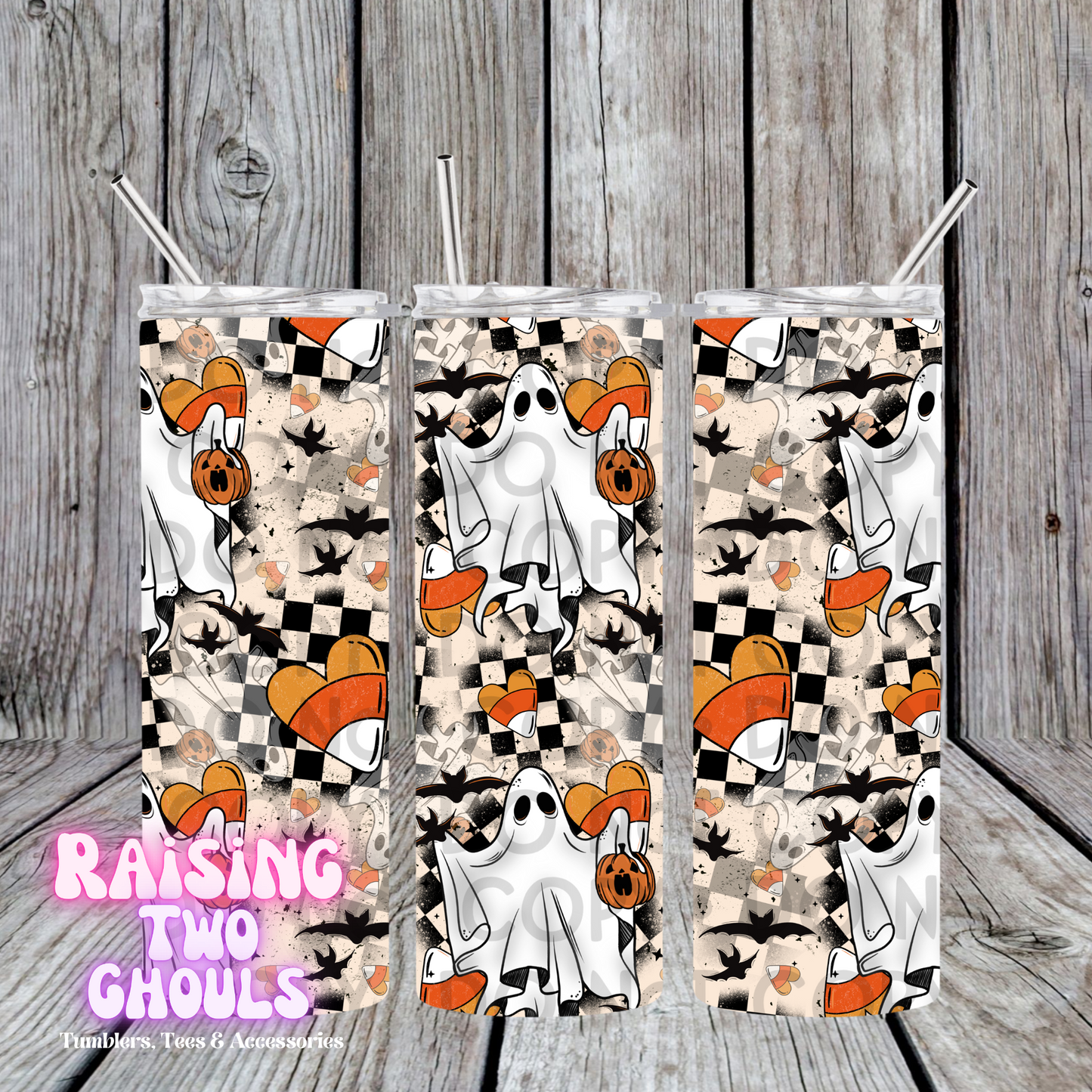 Candy Corn Ghosts 20 oz