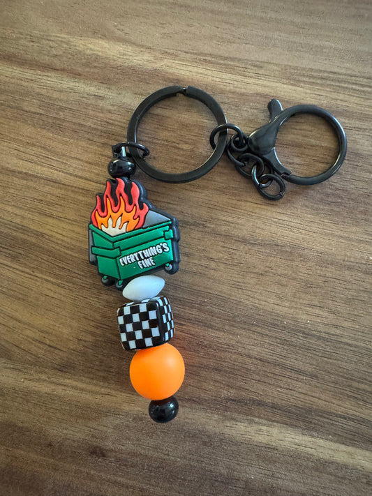 Dumpster Fire Keychain