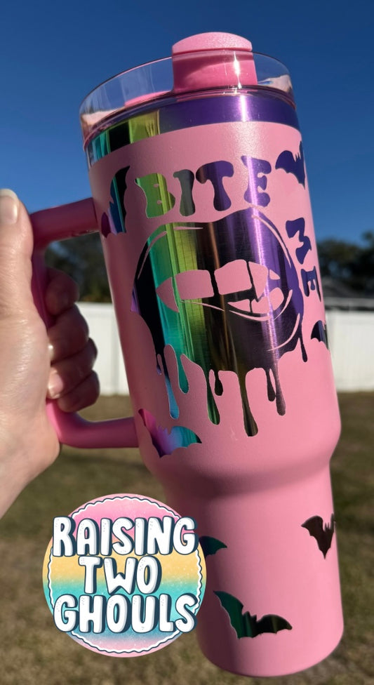*FLAWED* Bite Me Holo 40 Oz Tumbler