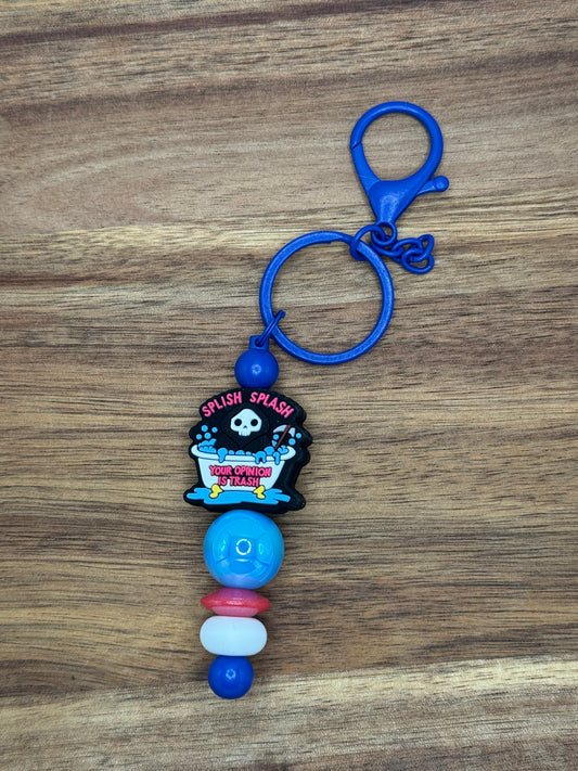 Splish Splash Grim Beaded Keychain