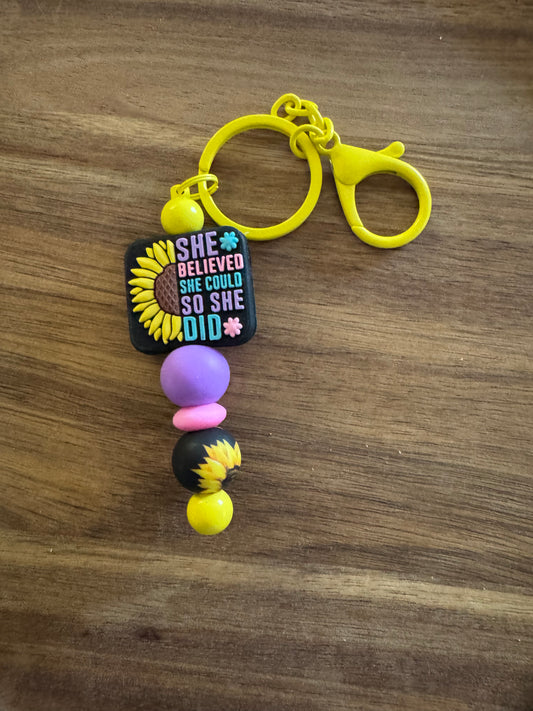 She Believed She Could Keychain