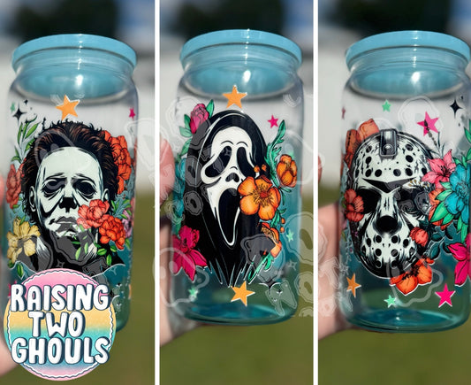 Floral Horror Acrylic Can