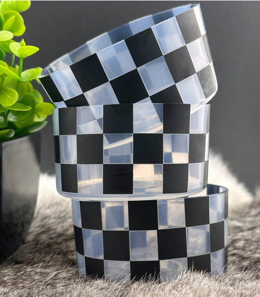 Clear Checkered Tumbler Boot