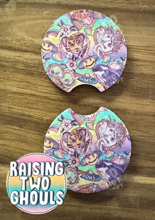 Pastel LF Car Coasters