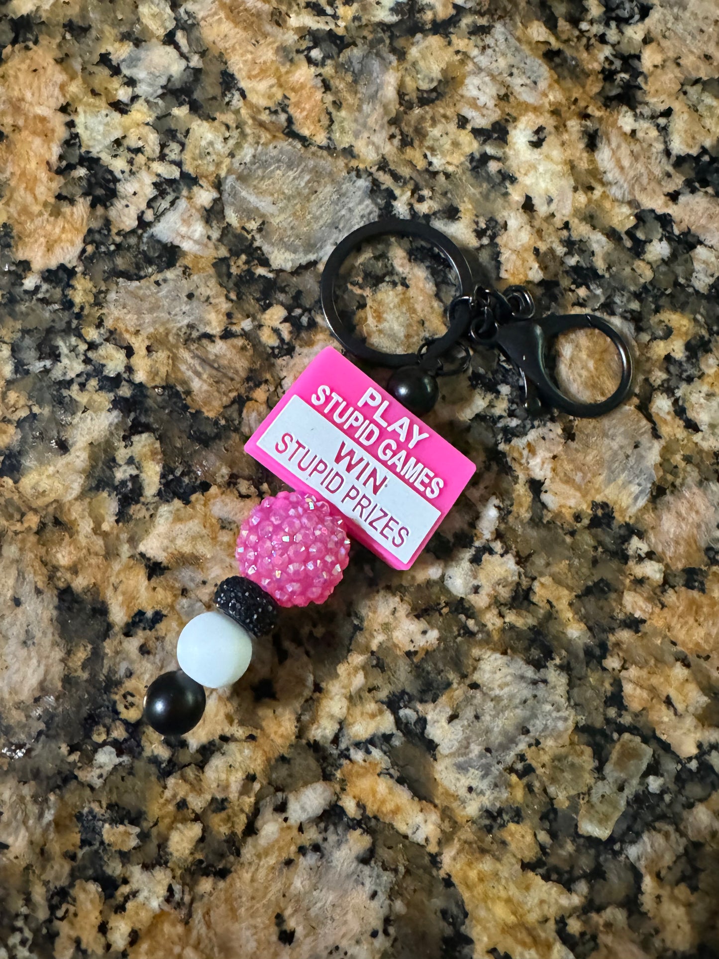 Play Stupid Games Keychain