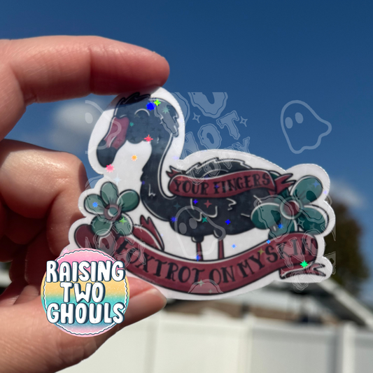 Flamingo Fox Trot Sticker