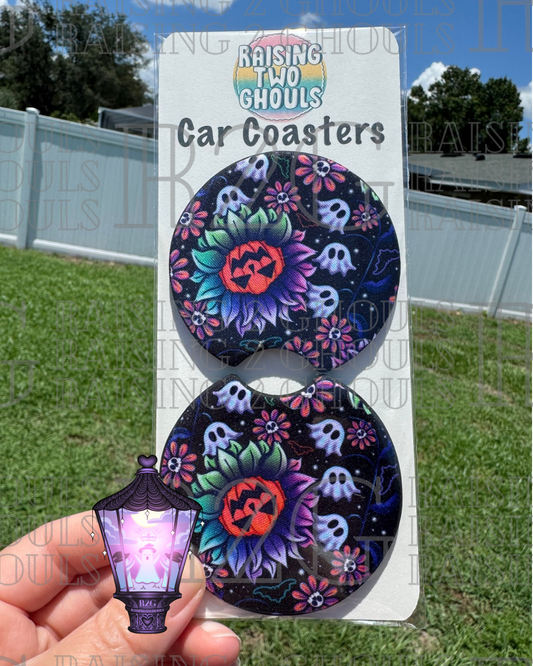 Hallow Flowers Car Coasters