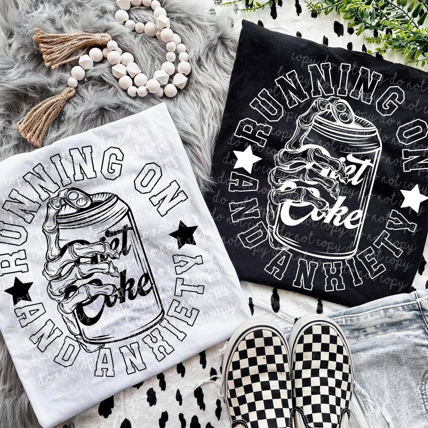 Anxiety and Diet Coke Tee White