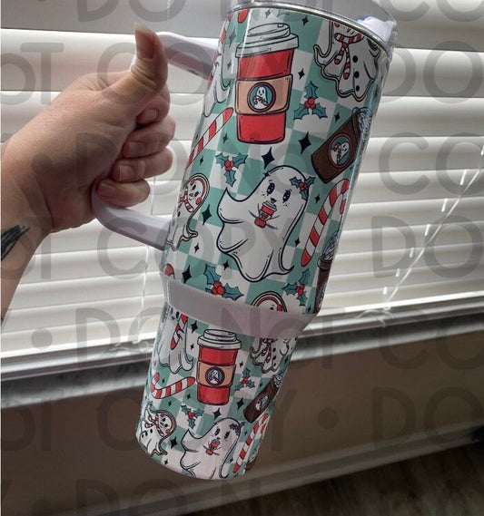 Peppermint Mocha Inspired Ghosties 40 oz Tumbler