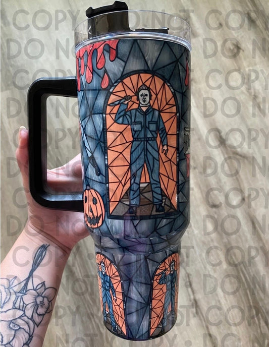 FLAWED MMyers Stained Glass Full Wrap 40 oz Tumbler