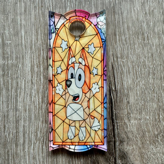 Sister Pup Stained Glass Topper