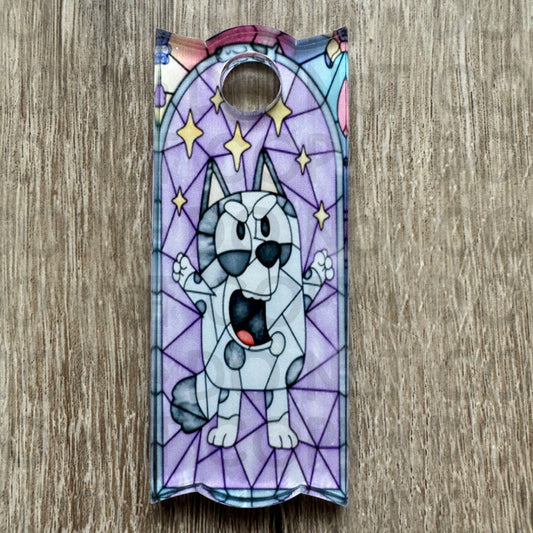Cousin Pup Stained Glass Topper