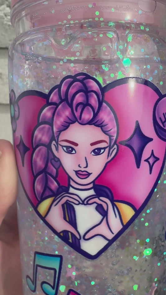 Kpop Hearts Acrylic Tumbler